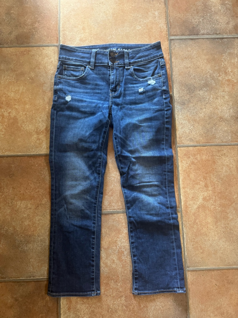 American Eagle Outfitters Womens Dark Blue Skinny Jeans